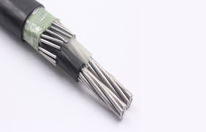 Conductor de aluminio de aislamiento XLPE PVC de cocnentric cable 3x10 + 10 3x16 + 16 4x10, 4x16, 4x18