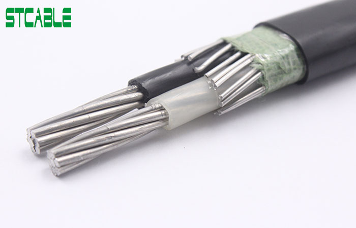 pvc insulated split concentric cable 2*4+4AWG manufacture