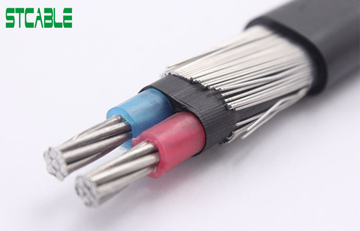 pvc insulated split concentric cable 2*4+4AWG manufacture